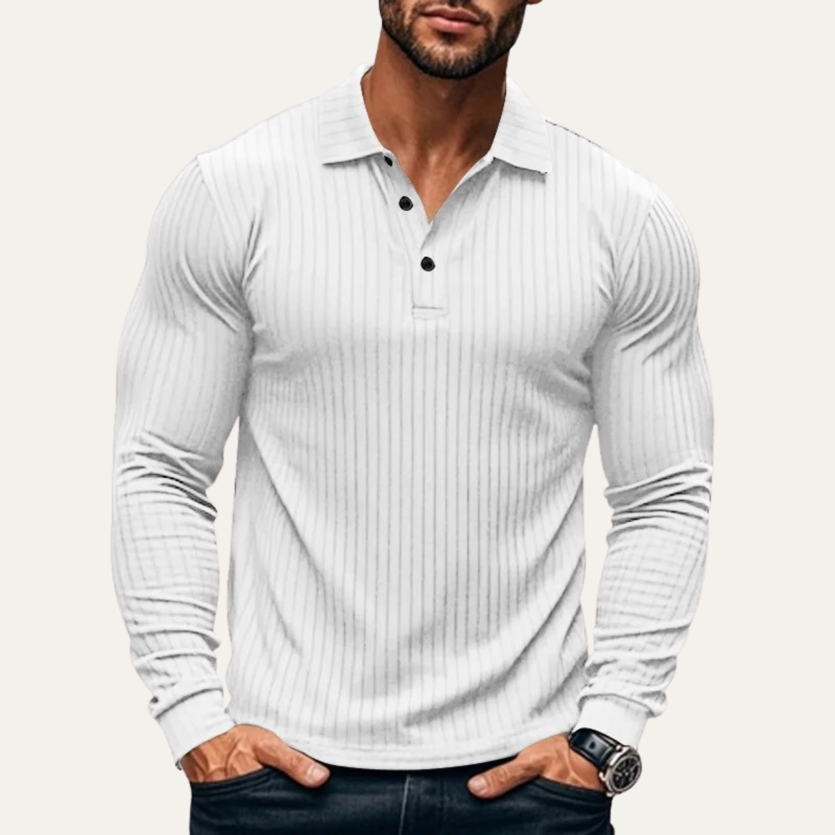 The Sorrento Men’s Ribbed Knitted Polo Shirt