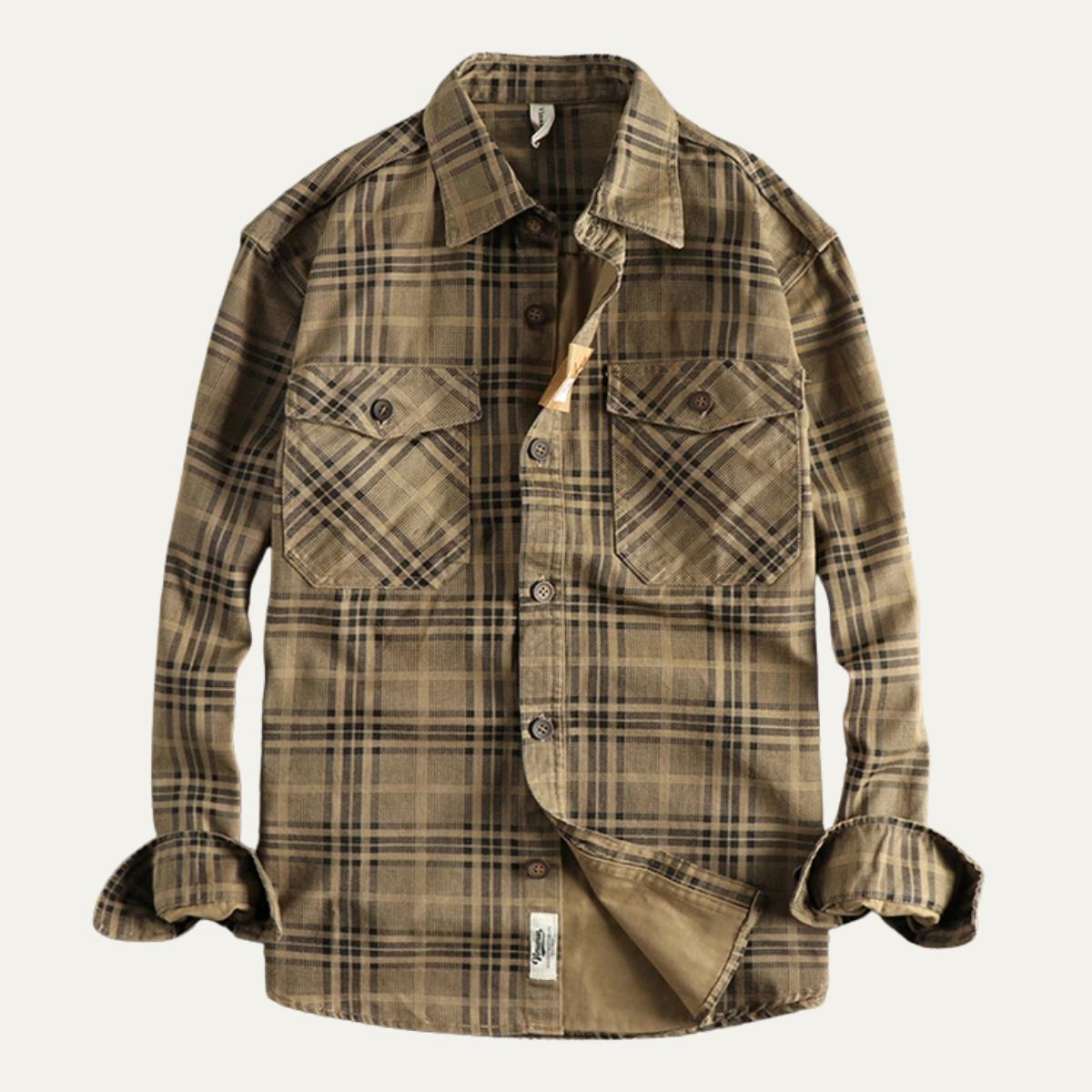 The Timbercrest Ridge Men’s Lightweight Checkered Cotton Shirt Jacket