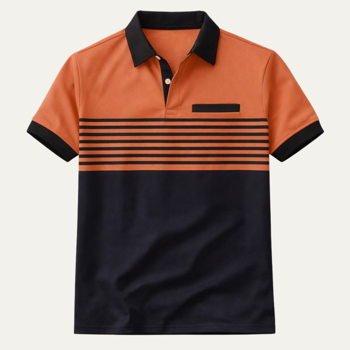 The Trieste Men’s Trendy Slim Fit Striped Polo Shirt