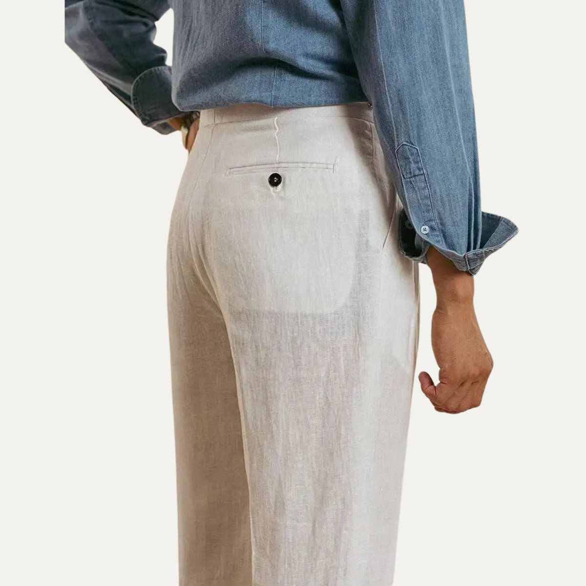 The Brianza Men’s Vintage High Waist Linen Dress Pants