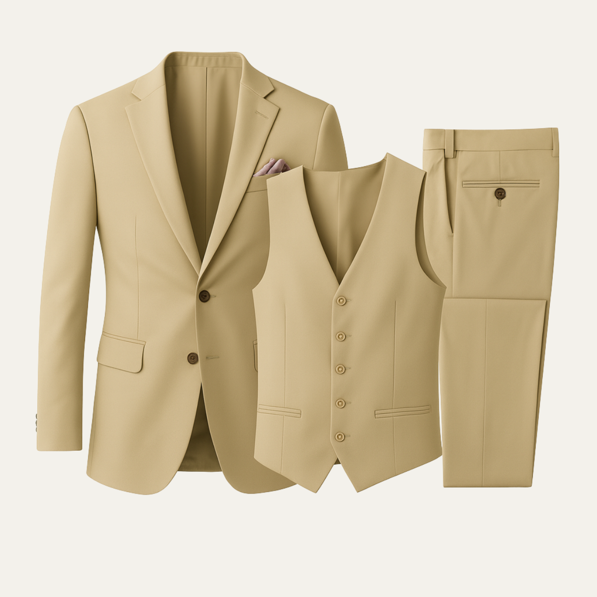 The Silverwood Men’s 3 Piece Slim Fit Suit – Elegant Blazer, Waistcoat &amp; Trousers Set