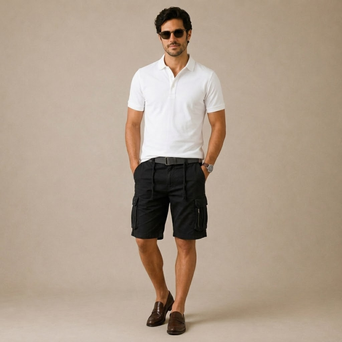 The Whitlock Men’s Casual Utility Cotton Cargo Shorts