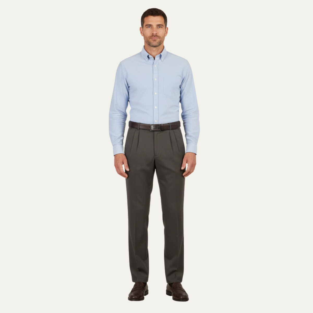 The Montfield Men’s Double Pleated High Waist Straight Leg Pants