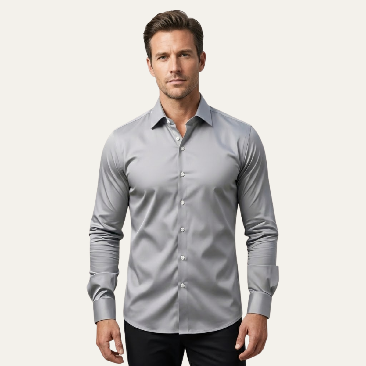 The Durham Men’s Casual Slim Fit Stretch Dress Shirt