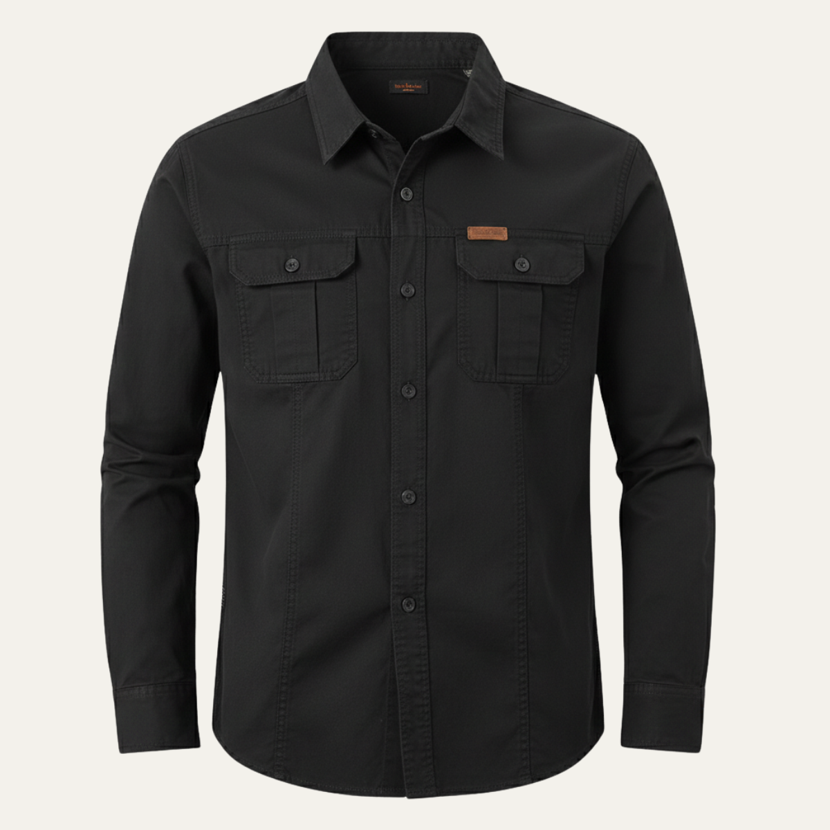 The Cedarfield Men’s Solid Color Multi Pocket Soft Cargo Shirt