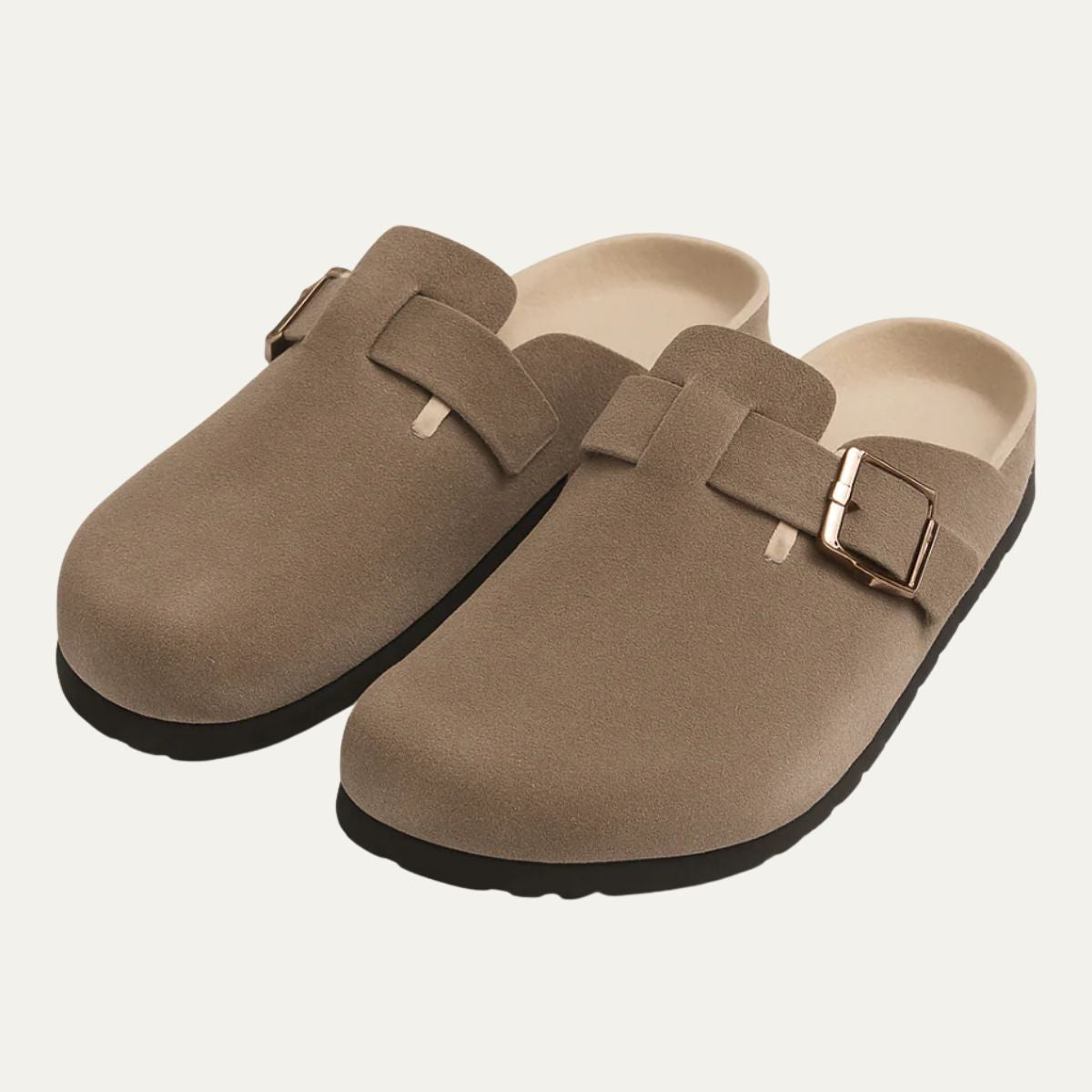 The Amalfi Men's Khaki Old Money Suede Moccasin Slipper