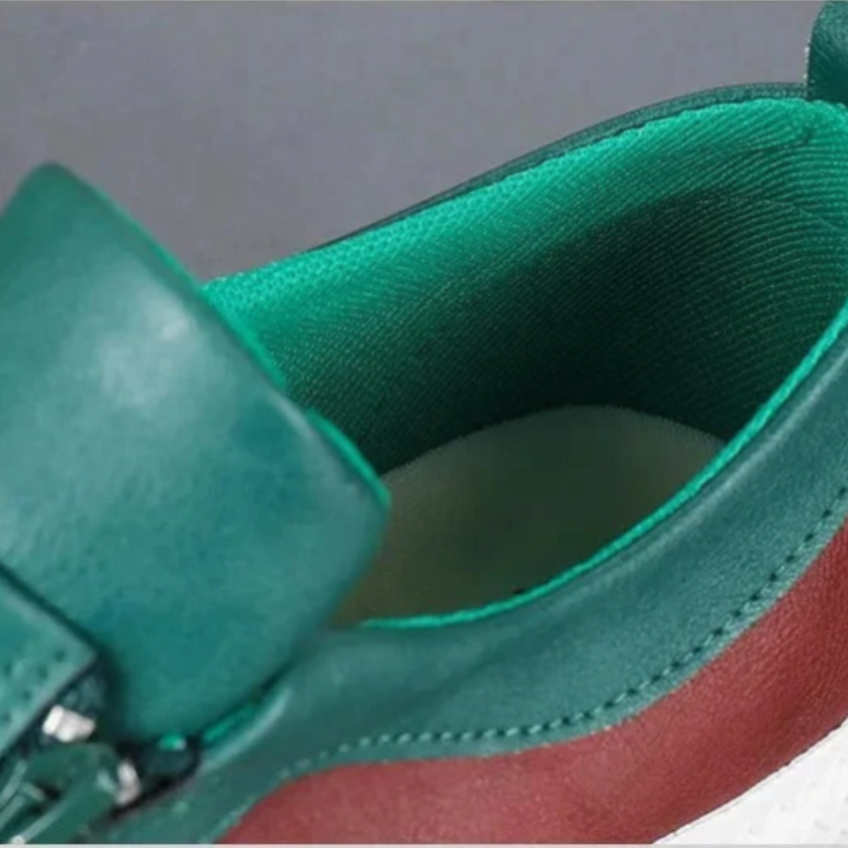 The Rome Men’s Leather Sneakers - Luxury Designer Shoes with Zip