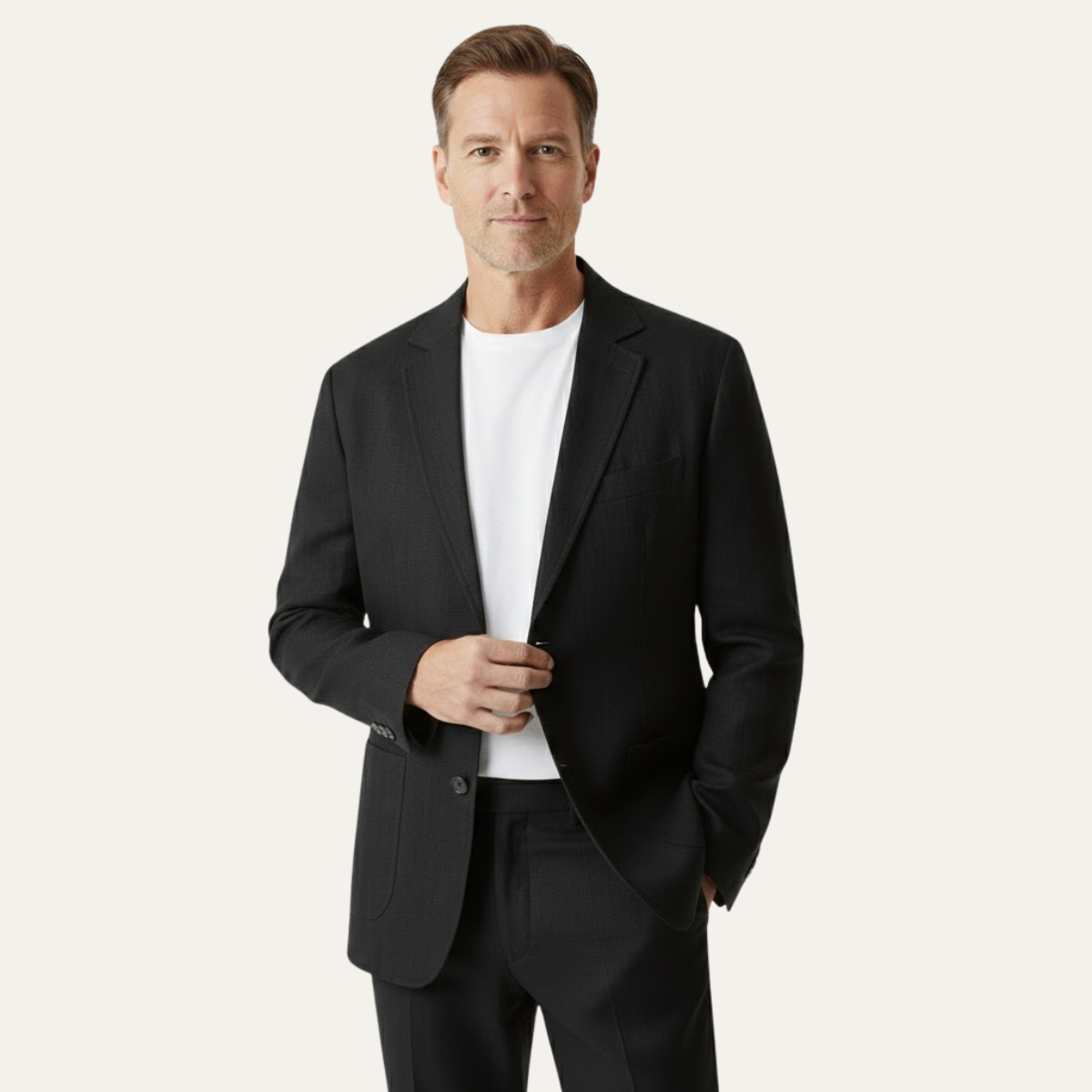 The Elmstead Men’s Men’s olid Color Casual Linen Blazer