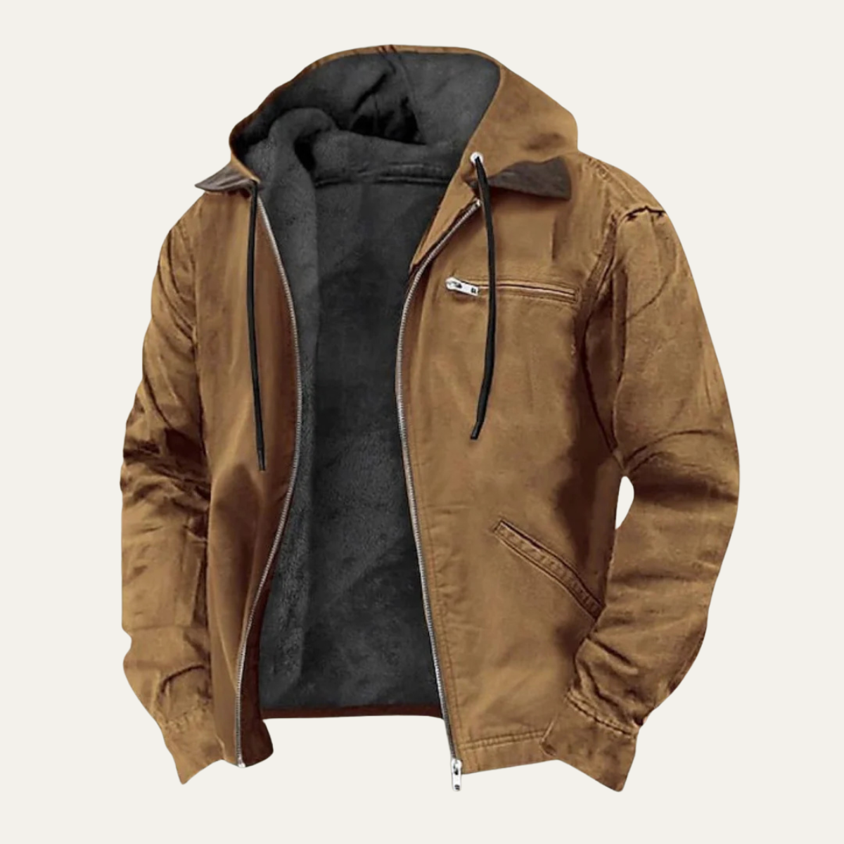 The Northcrest Men’s Fleece Lined Hooded Winter Jacket