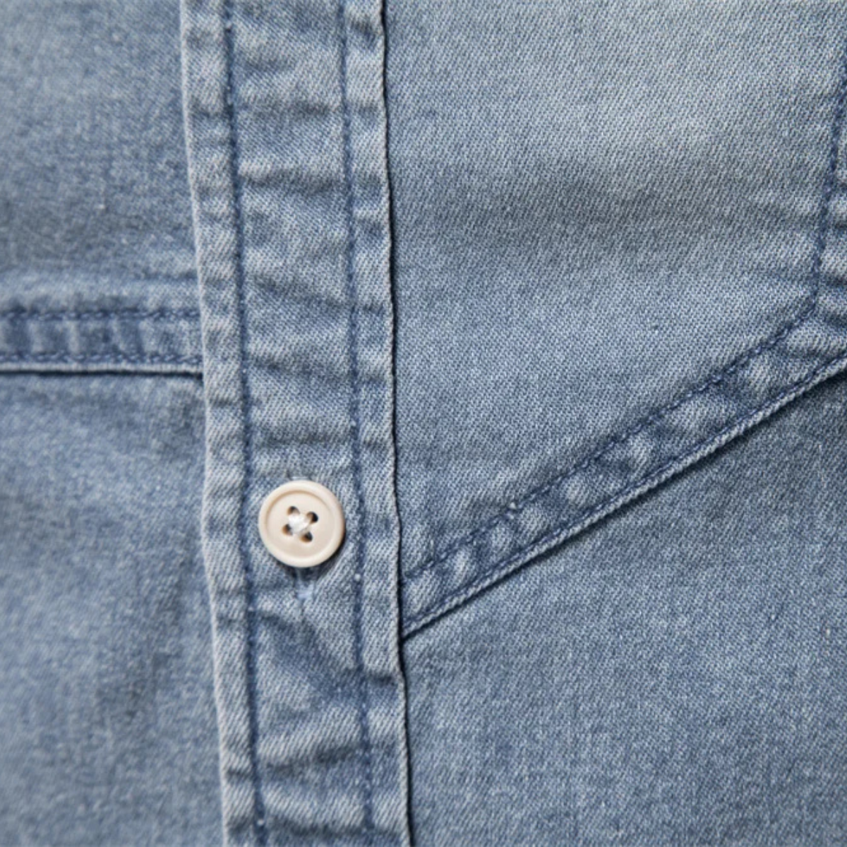The Meadowford Men’s Slim Fit Cowboy Style Denim Shirt