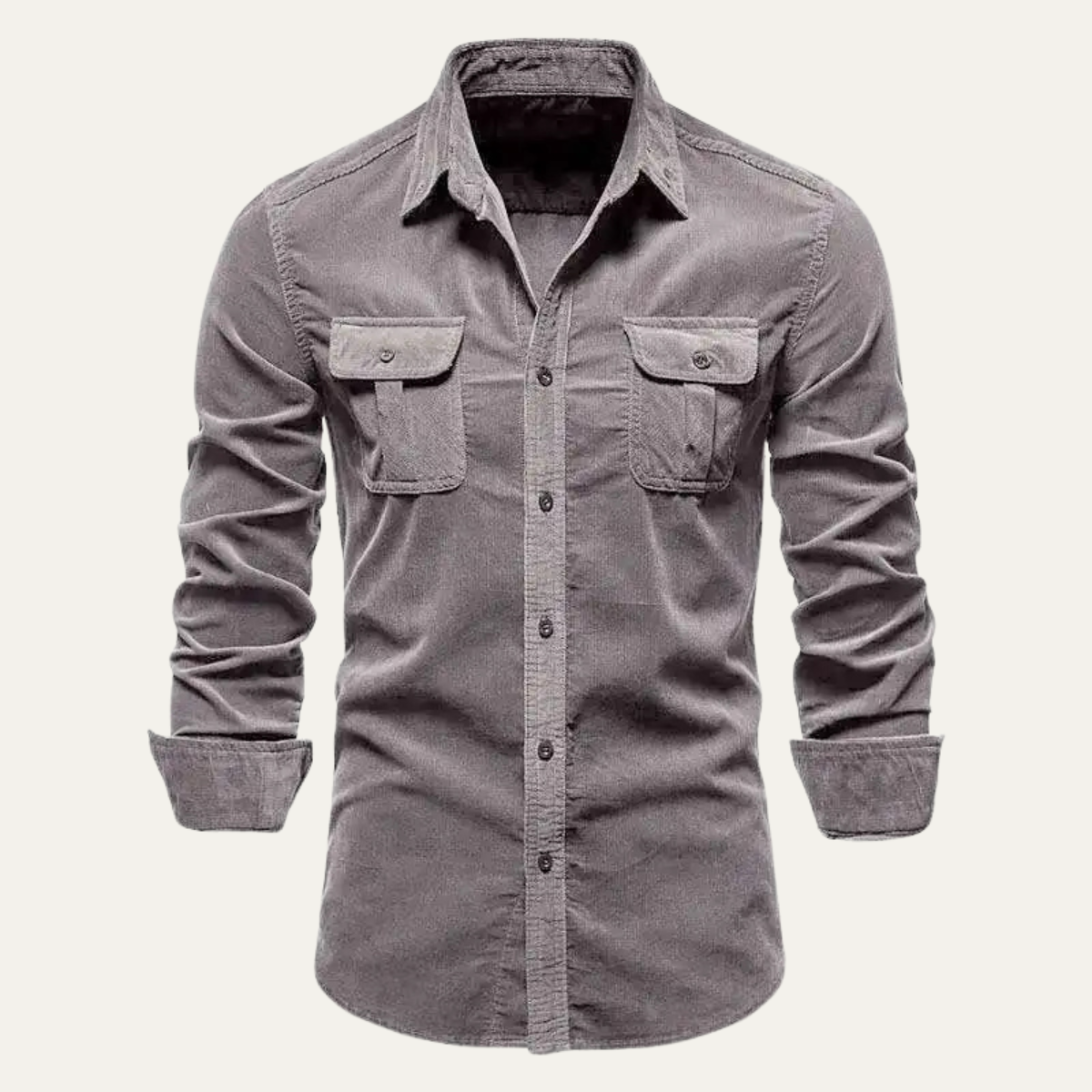 The Veneto Men’s Trendy Button Up Corduroy Shirt