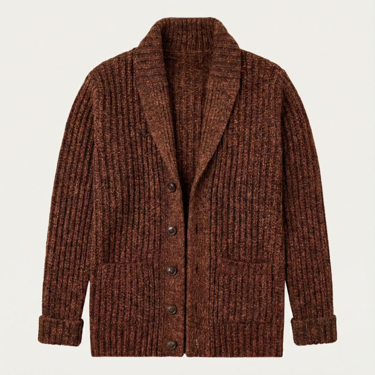 The Montpellier Men’s Chunky Knit Shawl Collar Cardigan