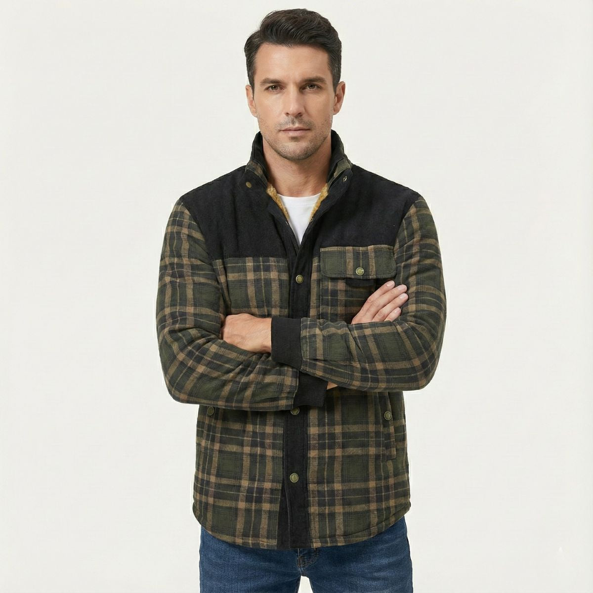 The Gallipoli Men’s Warm Winter Plaid Check Jacket