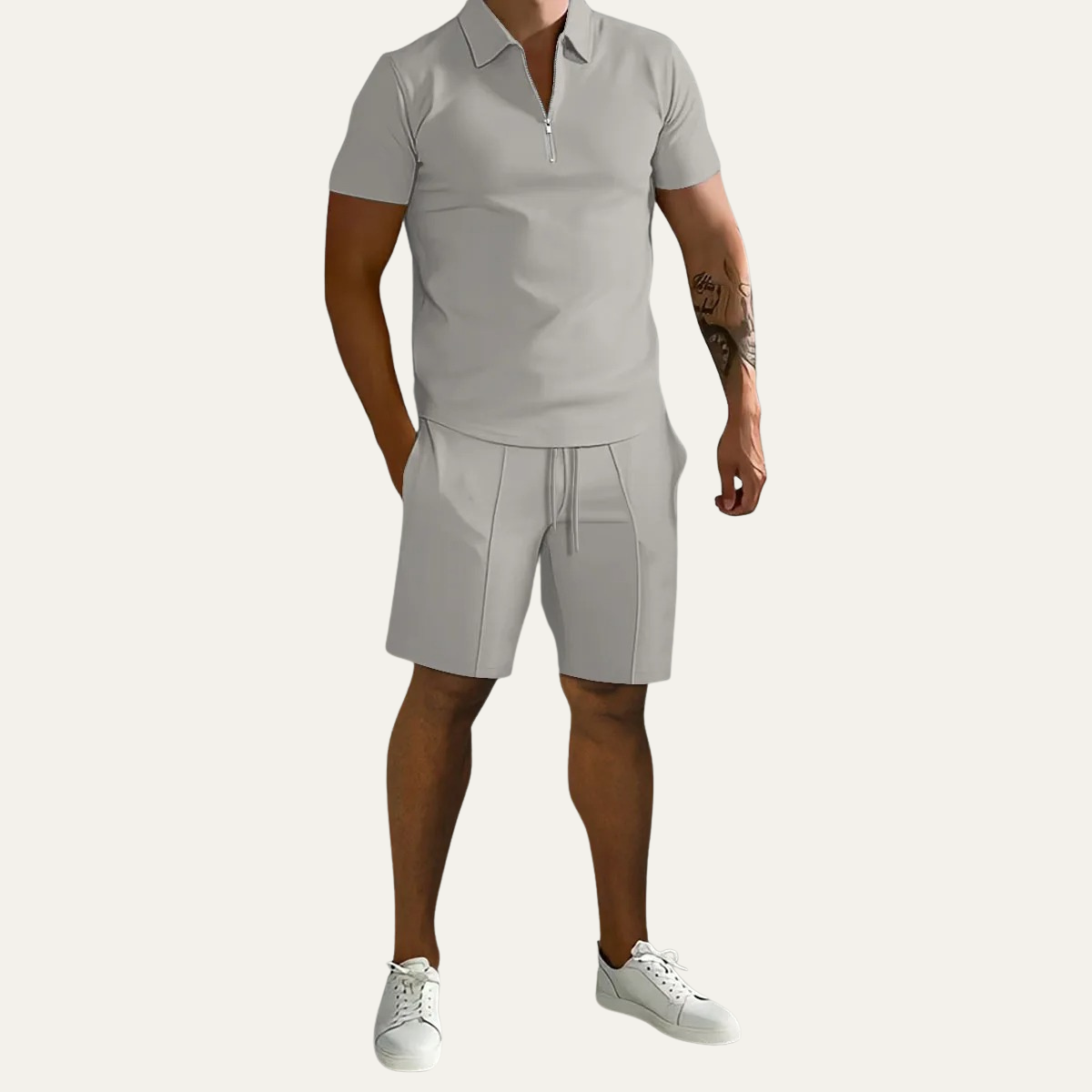 The Cremona Men’s Polo Shirt and Shorts Set – Casual Two Piece Outfit