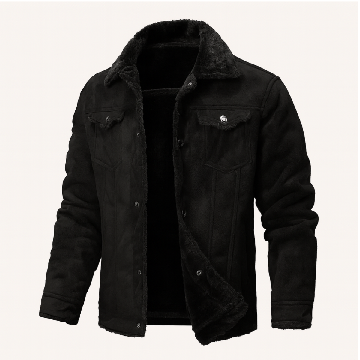 The Wrexham Men’s Shearling Vintage Faux Leather Jacket