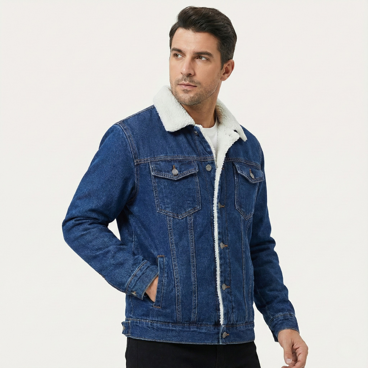 The Kilmarnock Men's Fleece Lined Denim Winter Jacket