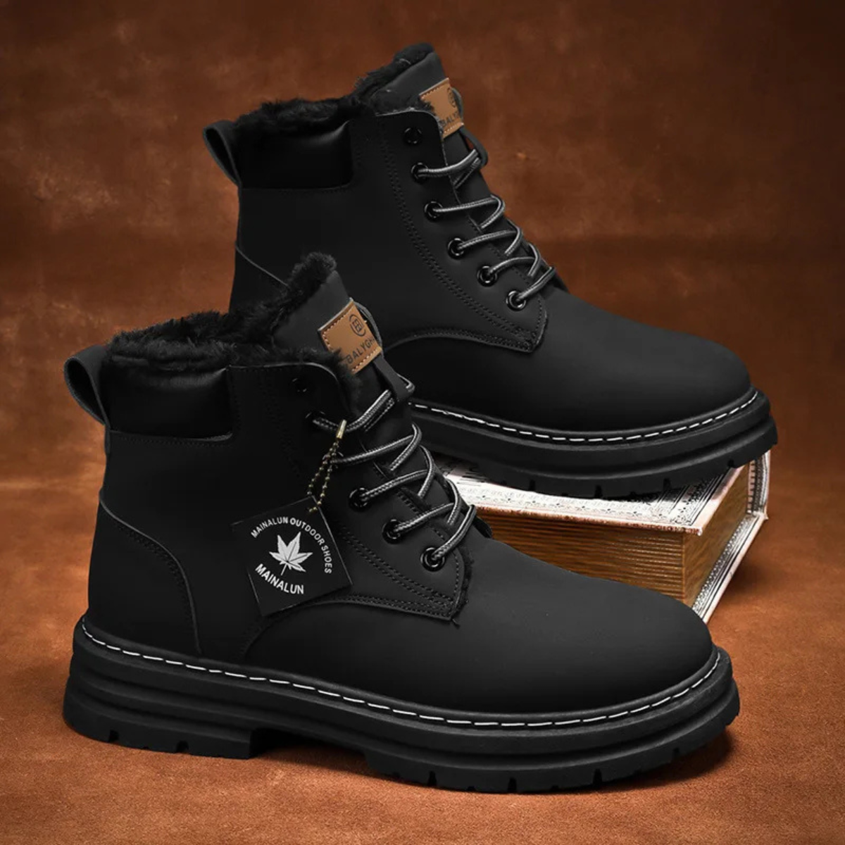 The Silverlake Men’s Cozy Fur Lined Insulated Snow Boots