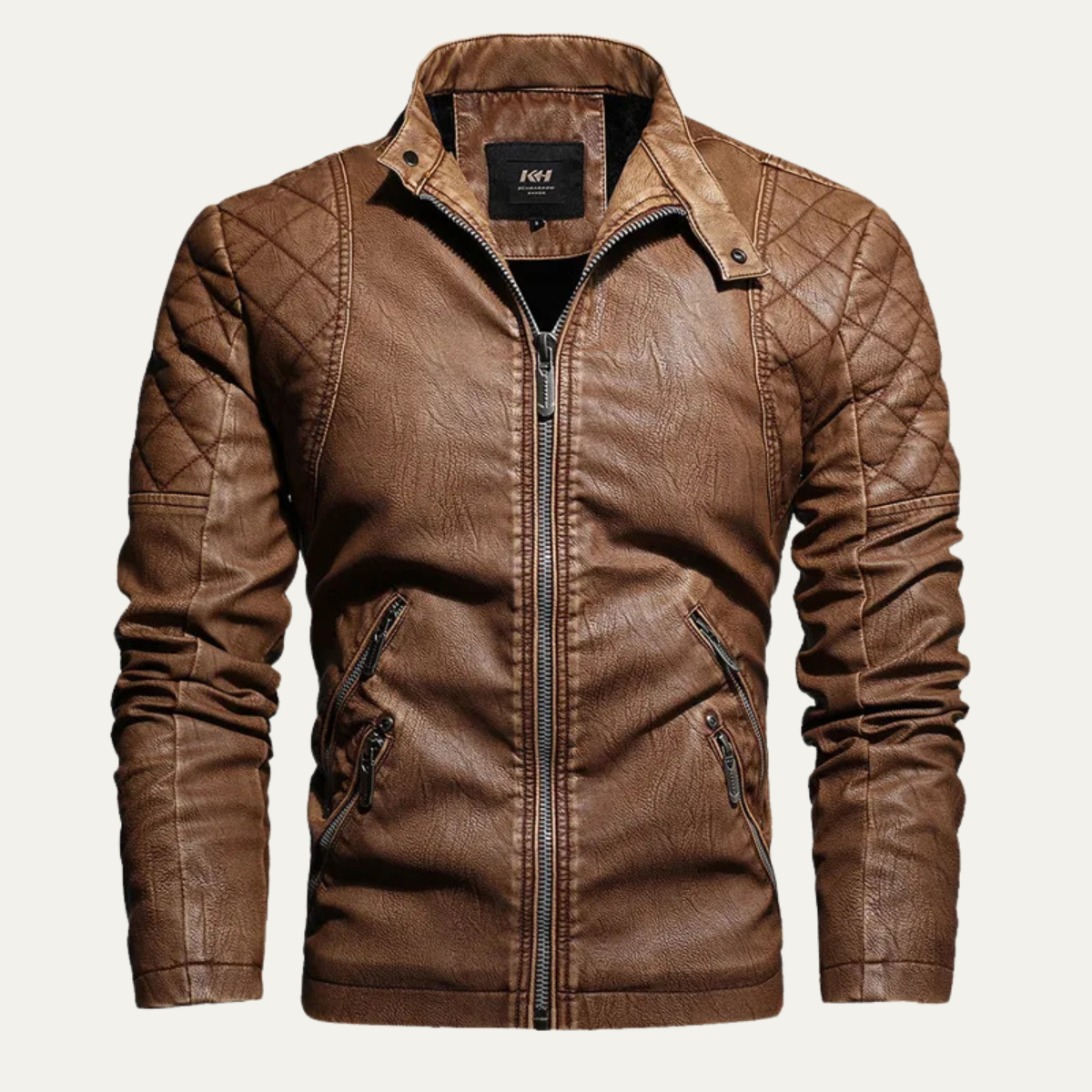 The Broadmoor Men’s Slim Fit Stylish Biker Leather Jacket