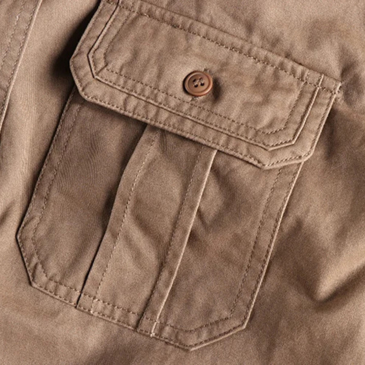The Hillston Men’s Vintage Washed Utility Casual Shirt Jacket