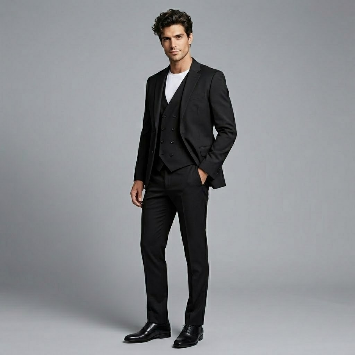 The Remington Men’s 3 Piece Slim Fit Tuxedo Suit Set – Formal Wedding & Business Suit