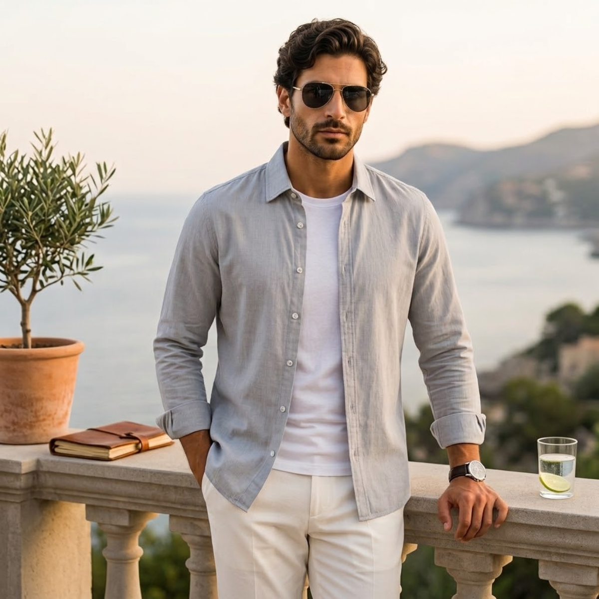 The Willowfield Men’s Summer Linen Cotton Casual Shirt