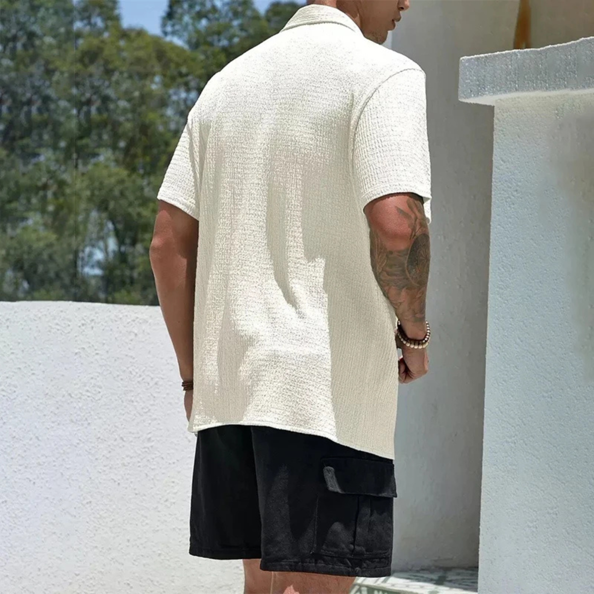 The Porta Venezia Men’s Lightweight Streetwear Button-Up Shirt