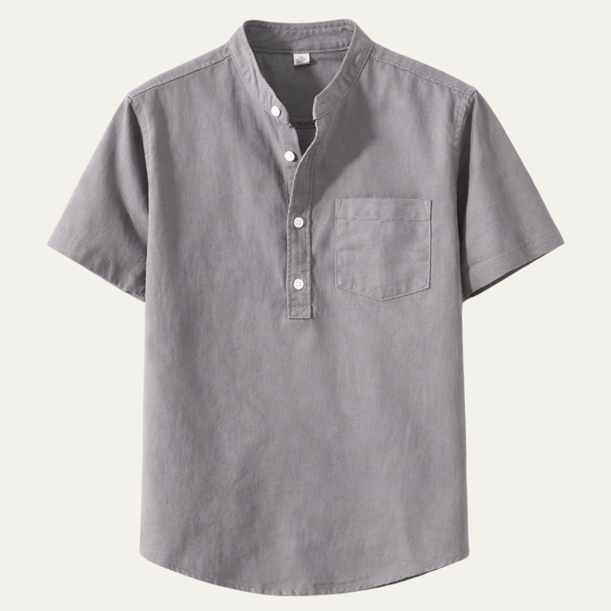 The Lecce Men’s Stand Collar Trendy Summer Henley Shirt