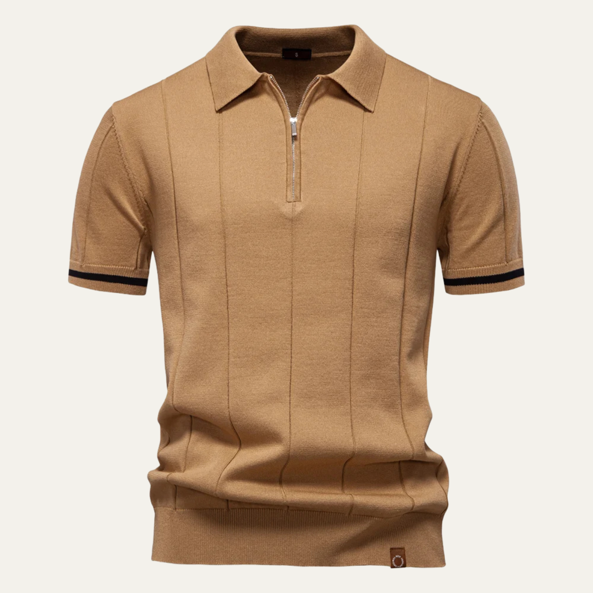 The San Marino Men’s Zip Up Slim Fit Polo Shirt