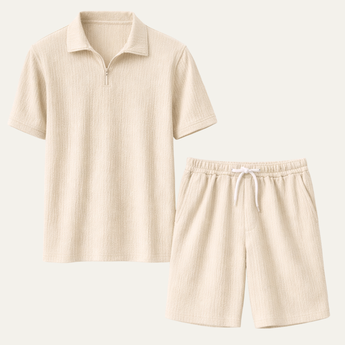 The Fairview Lane Men’s Solid Color Casual Set – Polo Shirt &amp; Shorts