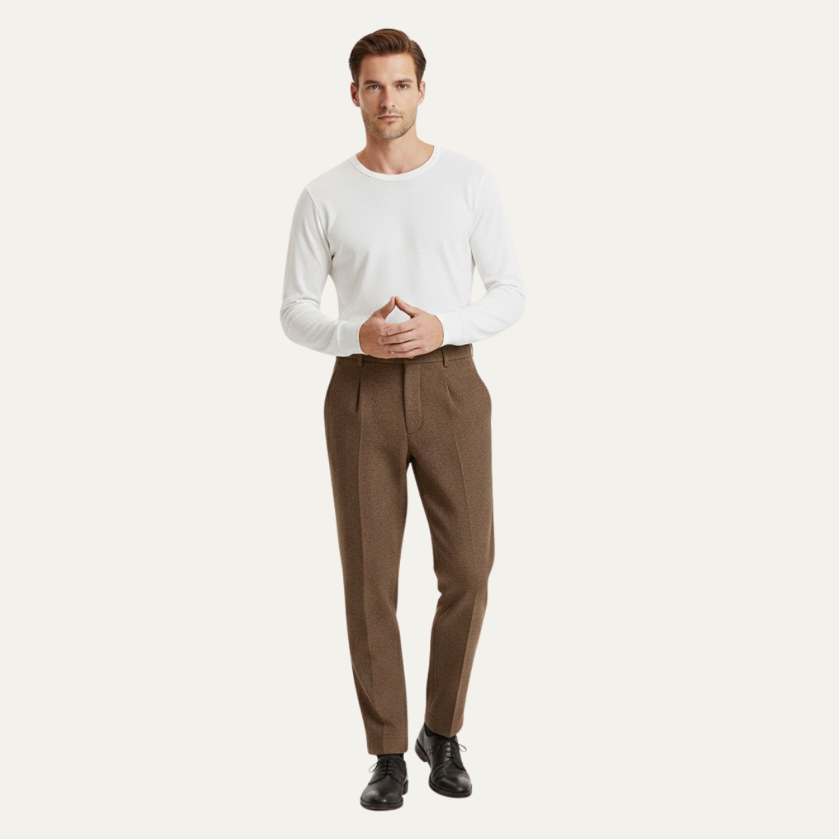 The Hawkington Men’s Vintage Wool Herringbone Straight Leg Pants