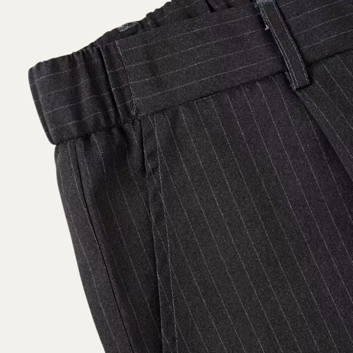 The Glenelg Men’s Wide Leg Tailored Pinstripe Dress Pants with Adjustable Waist