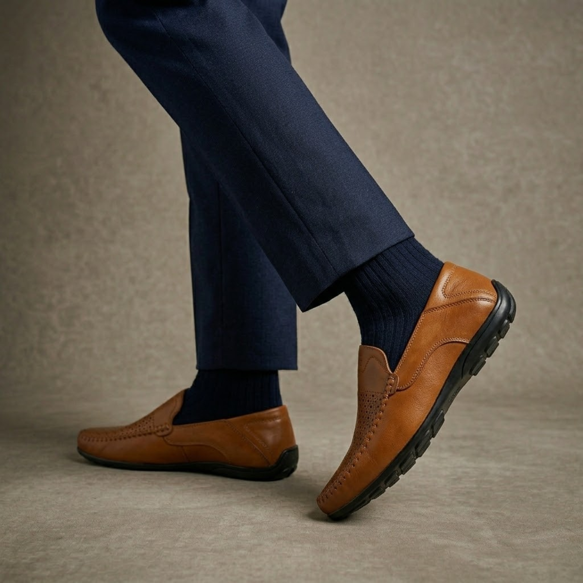 The Palermo Leather Loafers - Breathable Summer Slip On Shoes