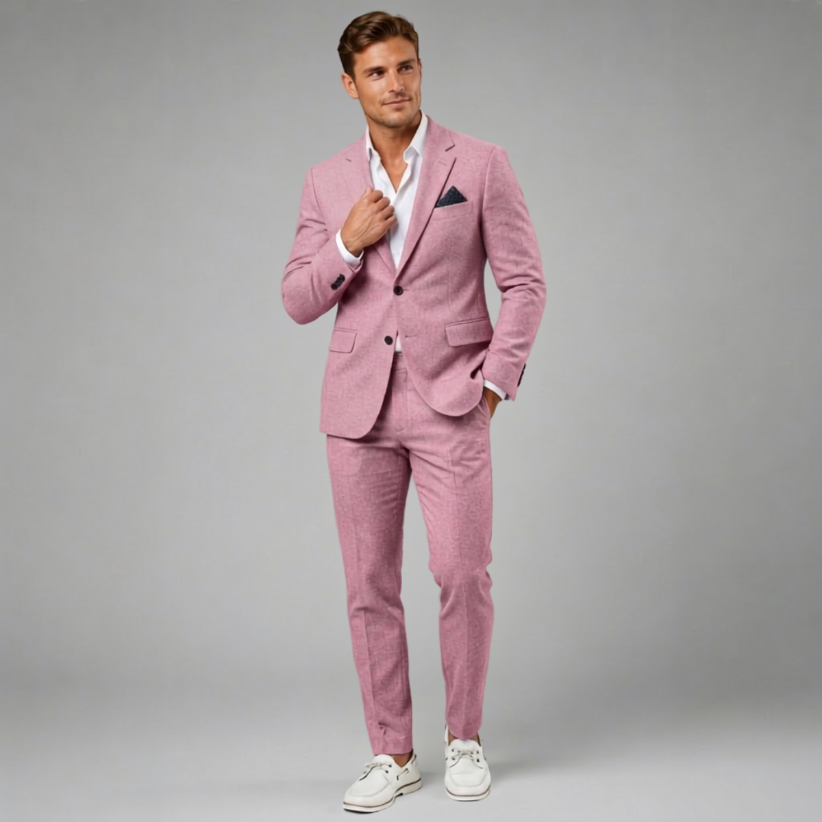 The Faenza Men's Casual Linen Suit