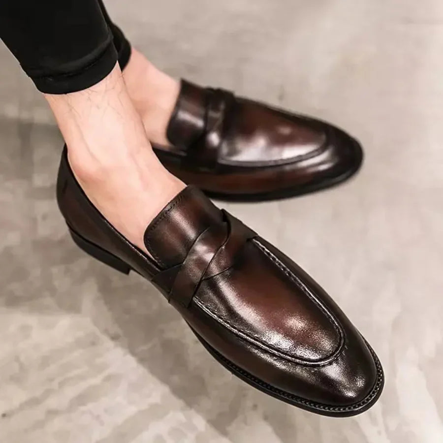 The Adriatic Men's Elegant Leather Penny Loafers