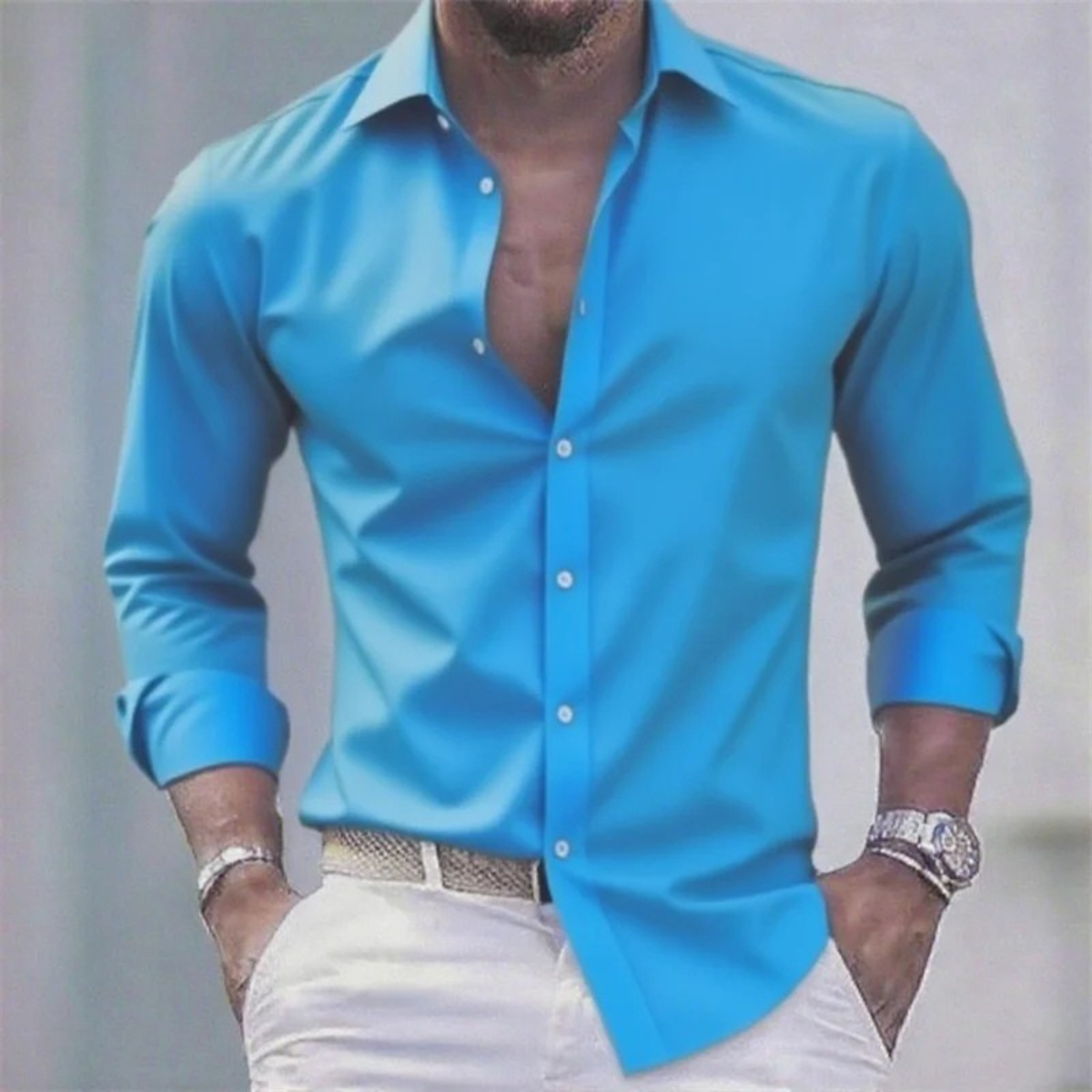 The Ostrava Men’s Slim Fit Business Stretch Dress Shirt