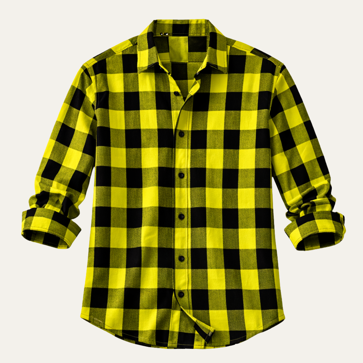 The Como Lago Men’s Casual Plaid Button-Up Shirt