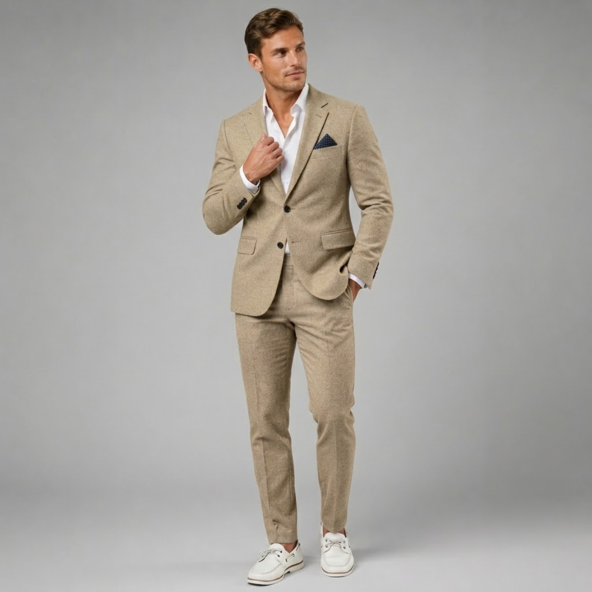 The Faenza Men's Casual Linen Suit