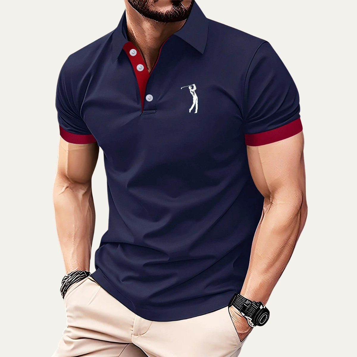 The Cala Mariolu Men’s Casual Printed Golf Polo Shirt