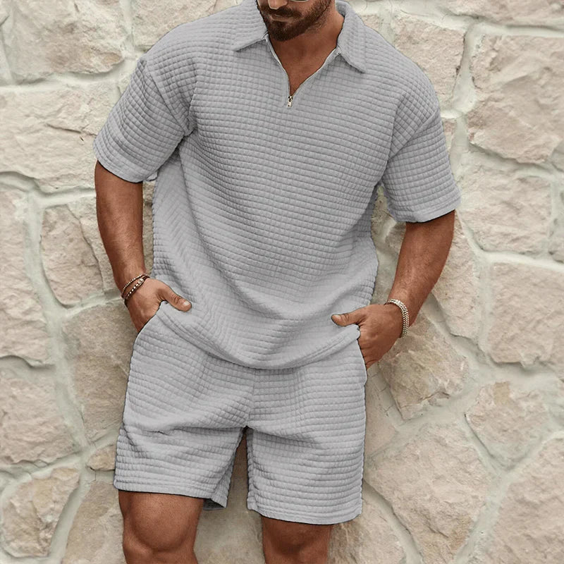 The Redford Mens's Polo & Shorts Co Ord Set