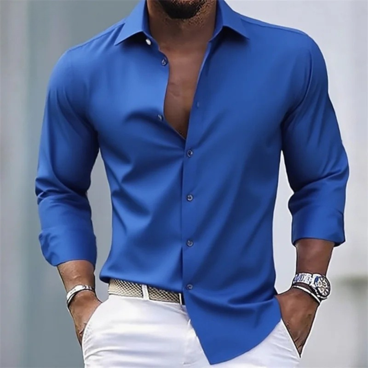 The Ostrava Men’s Slim Fit Business Stretch Dress Shirt