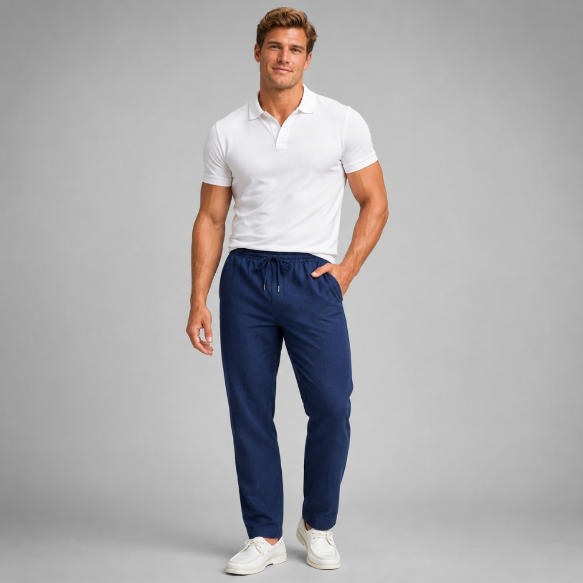 The Larkspur Men’s Cotton Hemp Breathable Straight Leg Pants