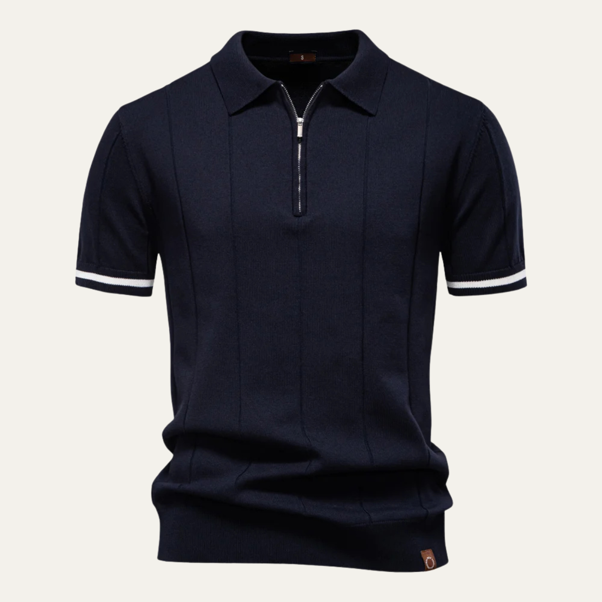 The San Marino Men’s Zip Up Slim Fit Polo Shirt