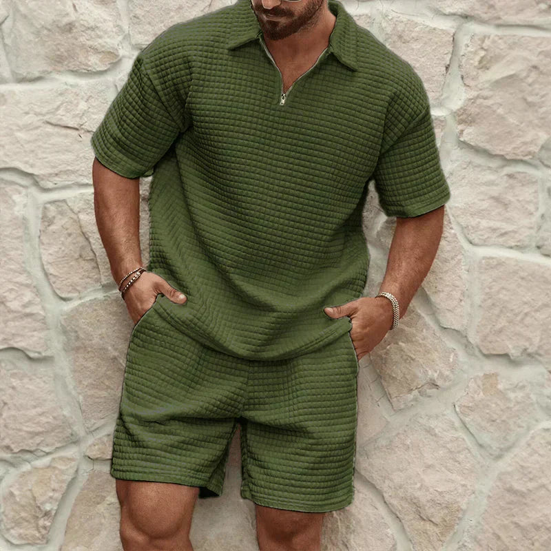 The Redford Mens's Polo & Shorts Co Ord Set