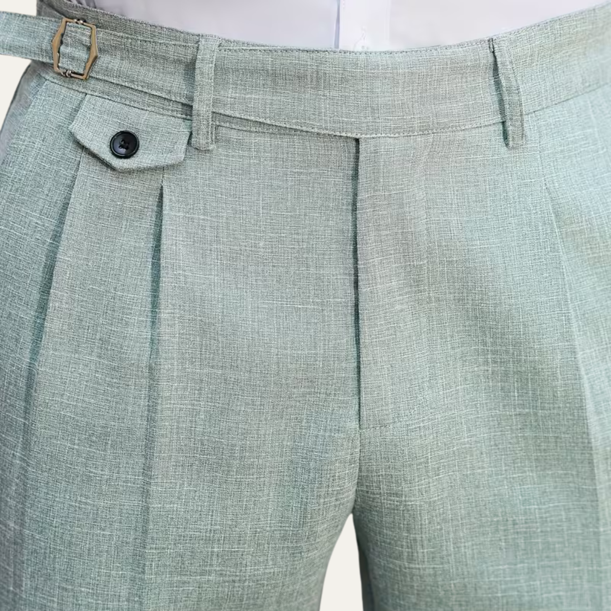 The Brisbane Men’s Tailored Casual Dress Pants with Pleated Details
