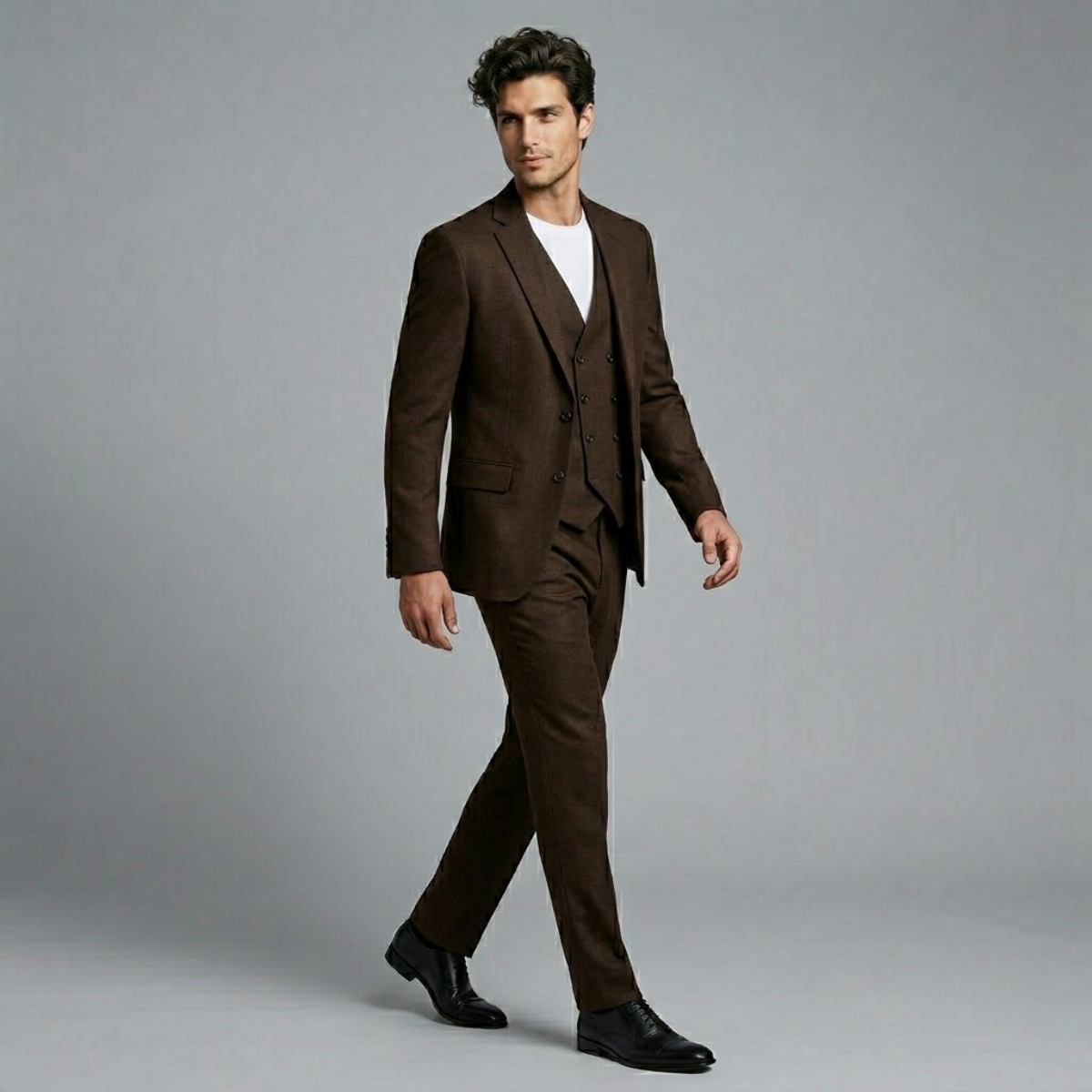 The Remington Men’s 3 Piece Slim Fit Tuxedo Suit Set – Formal Wedding & Business Suit