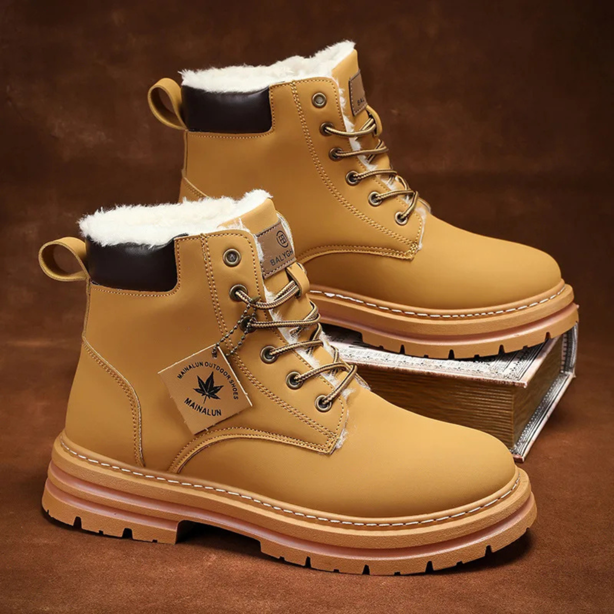 The Silverlake Men’s Cozy Fur Lined Insulated Snow Boots