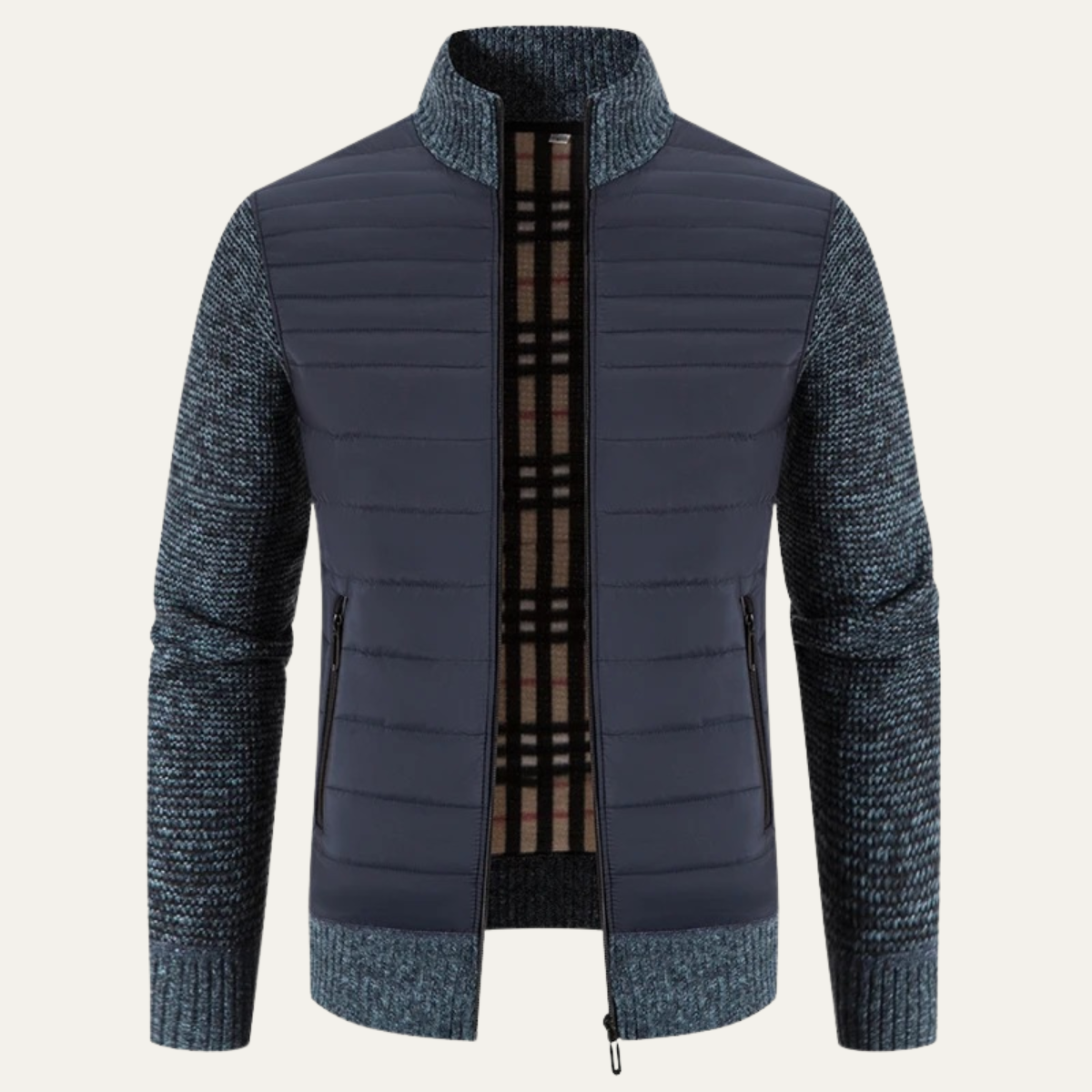 The Hillston Men’s Padded Stand Collar Winter Zip Up Jacket