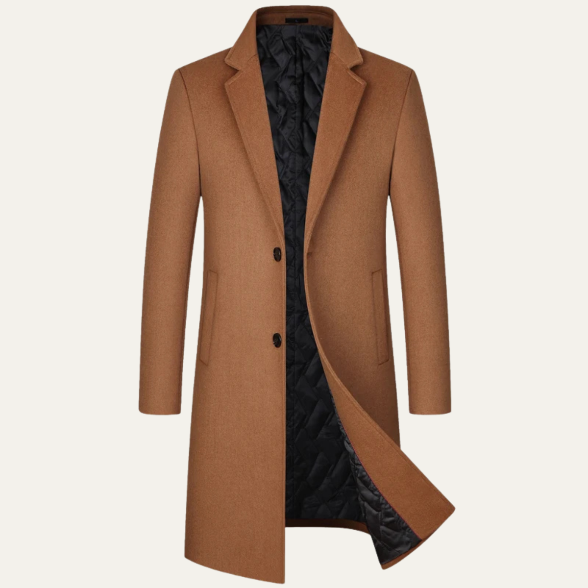 The Ascot Men's Elegant Wool Long Winter Smart Coat