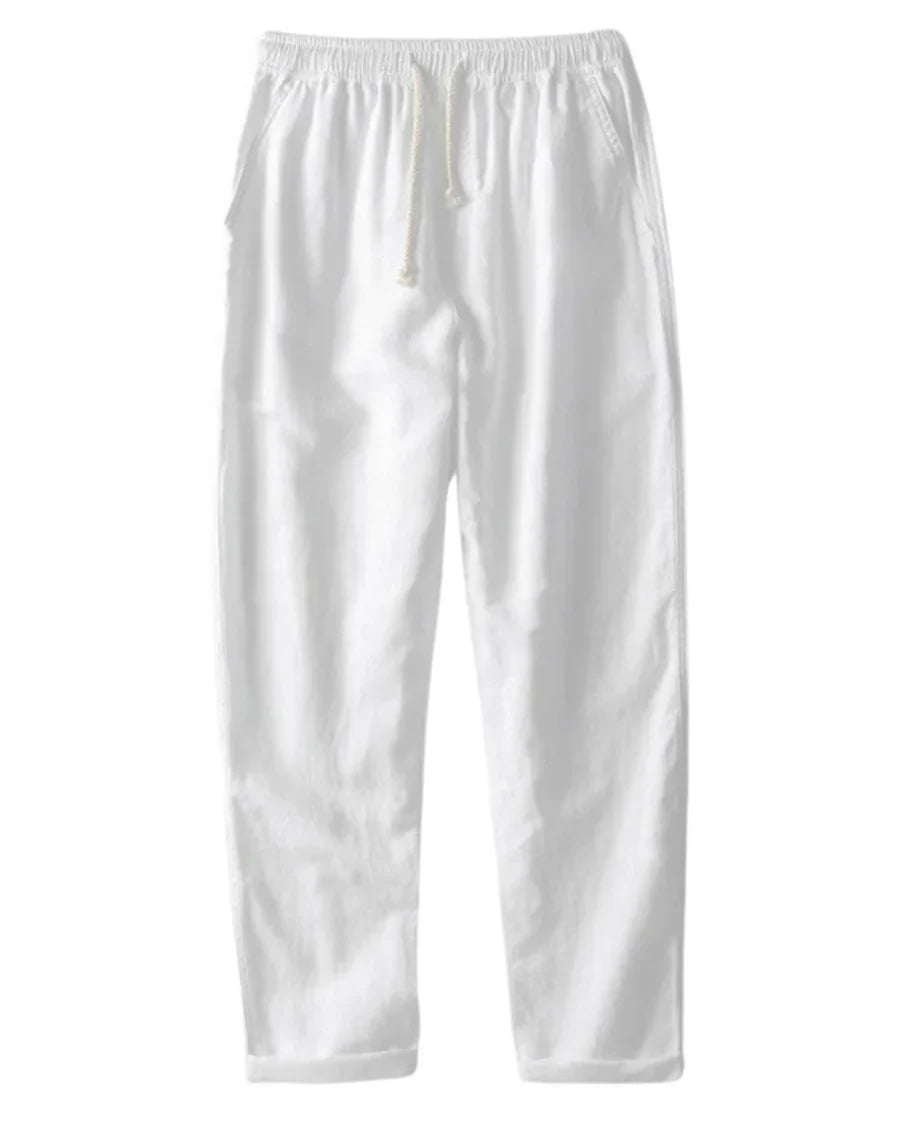 The Brentwood Men's Short Sleeve Linen Shirt & Drawstring Pants Set