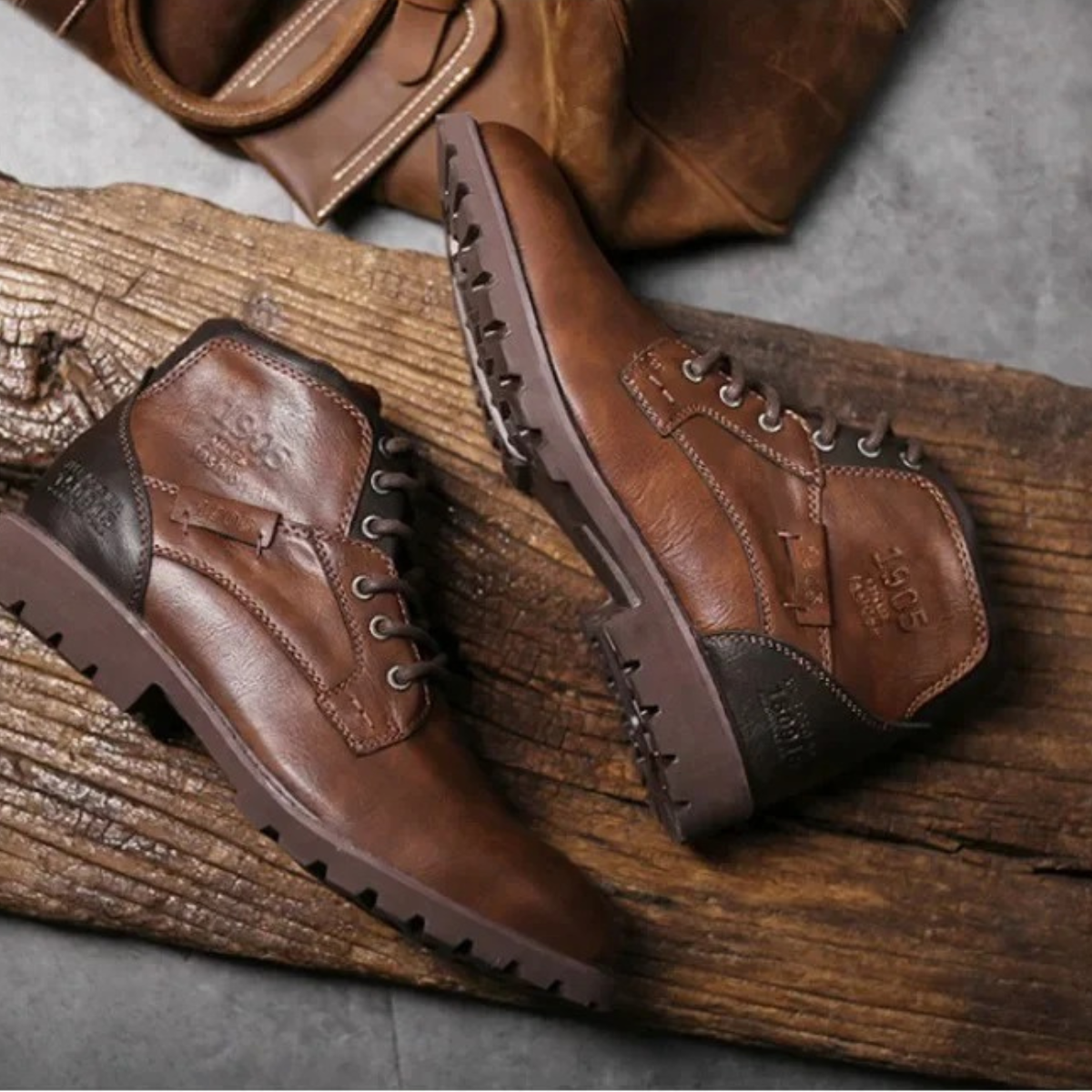 The Stanhope Men’s Vintage Durable Ankle Biker Boots